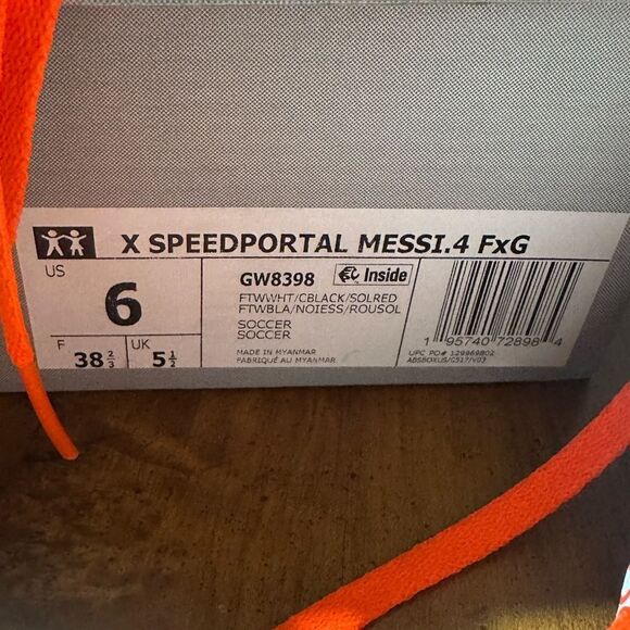 New in Box Kids Adidas X Speed portal Messi.4 TF Shoes Sz 6 Soccer Cleats - Picture 4 of 12